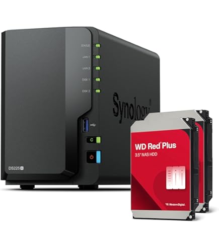 Amazon.co.jp: Synology NAS 2ベイ DiskStation DS225+ & Synology HDD